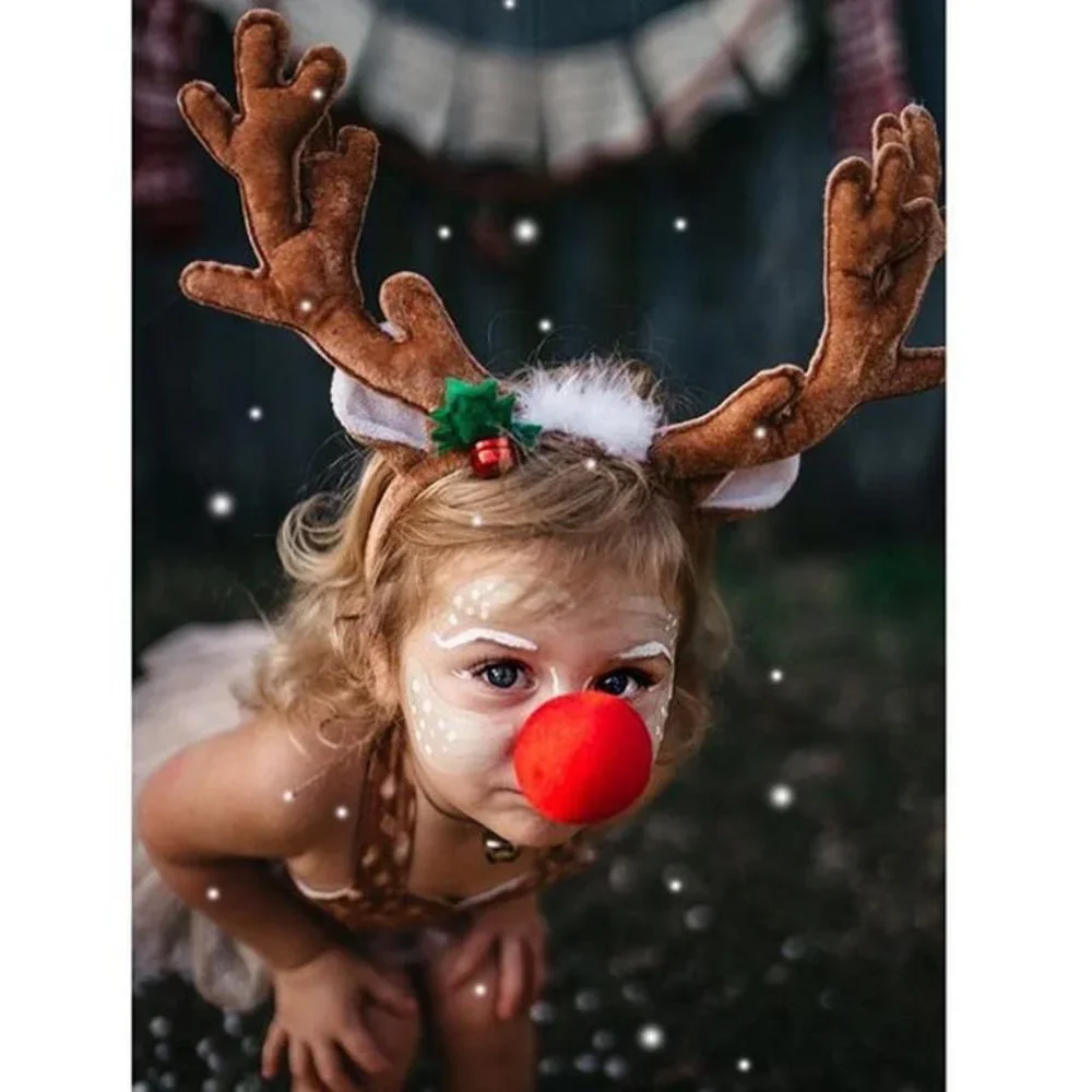 Bambi Headband Christmas Outfit Clothes Dress Romper Deer Smash Cake Birthday